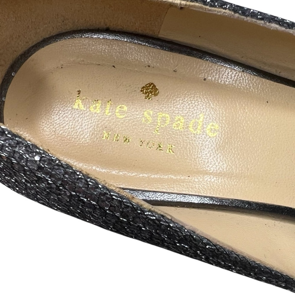 Kate Spade Women's 7 Silver Glittery Billie Sparkle
Peep Toe High Heels Pumps - Picture 4 of 9